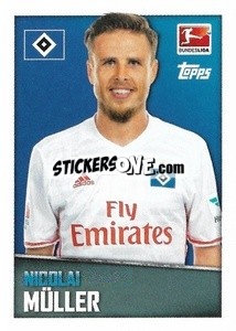 Sticker Nicolai Müller - German Football Bundesliga 2016-2017 - Topps