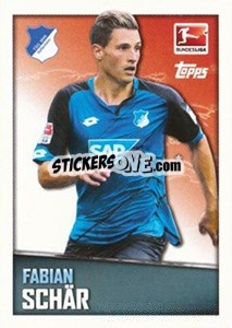 Figurina Fabian Schär - German Football Bundesliga 2016-2017 - Topps