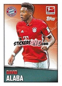 Cromo David Alaba - German Football Bundesliga 2016-2017 - Topps