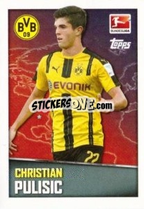 Sticker Christian Pulisic - German Football Bundesliga 2016-2017 - Topps
