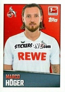 Cromo Marco Höger - German Football Bundesliga 2016-2017 - Topps