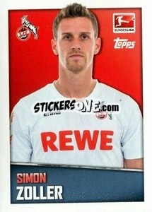 Sticker Simon Zoller - German Football Bundesliga 2016-2017 - Topps