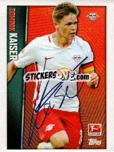 Sticker Dominik Kaiser - Signature - German Football Bundesliga 2016-2017 - Topps