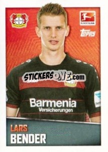 Cromo Lars Bender - German Football Bundesliga 2016-2017 - Topps