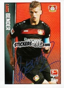 Sticker Lars Bender - Signature - German Football Bundesliga 2016-2017 - Topps