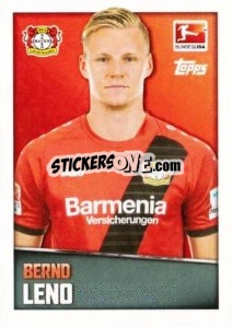 Cromo Bernd Leno - German Football Bundesliga 2016-2017 - Topps