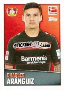 Cromo Charles Aránguiz - German Football Bundesliga 2016-2017 - Topps