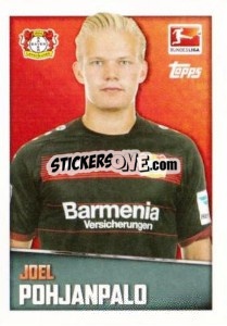 Sticker Joel Pohjanpalo - German Football Bundesliga 2016-2017 - Topps