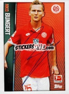 Sticker Niko Bungert - Signature - German Football Bundesliga 2016-2017 - Topps