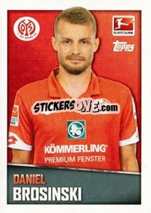 Cromo Daniel Brosinski - German Football Bundesliga 2016-2017 - Topps
