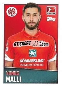 Cromo Yunus Malli - German Football Bundesliga 2016-2017 - Topps