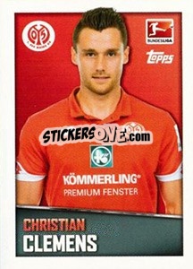 Cromo Christian Clemens - German Football Bundesliga 2016-2017 - Topps
