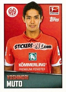 Sticker Yoshinori Muto - German Football Bundesliga 2016-2017 - Topps