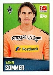 Sticker Yann Sommer - German Football Bundesliga 2016-2017 - Topps