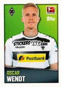 Sticker Oscar Wendt - German Football Bundesliga 2016-2017 - Topps