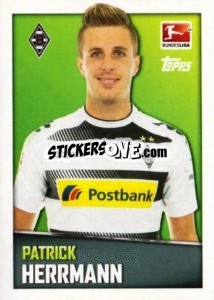 Sticker Partick Herrmann - German Football Bundesliga 2016-2017 - Topps