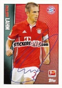 Sticker Philipp Lahm - Signature - German Football Bundesliga 2016-2017 - Topps