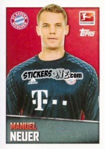 Sticker Manuel Neuer - German Football Bundesliga 2016-2017 n. 342 - Topps