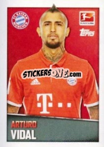 Sticker Arturo Vidal - German Football Bundesliga 2016-2017 - Topps