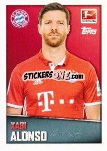 Sticker Xabi Alonso - German Football Bundesliga 2016-2017 - Topps