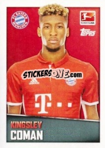 Sticker Kingsley Coman - German Football Bundesliga 2016-2017 - Topps