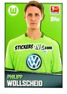 Sticker Philipp Wollscheid - German Football Bundesliga 2016-2017 - Topps