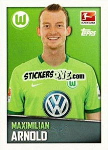 Sticker Maximilian Arnold - German Football Bundesliga 2016-2017 - Topps