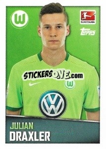 Sticker Julian Draxler - German Football Bundesliga 2016-2017 - Topps