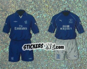 Sticker Home Kit Chelsea/Everton (a/b) - Premier League Inglese 2002-2003 n. 286 - Merlin