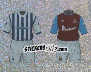 Sticker Home Kit West Bromwich Albion/West Ham United (a/b) - Premier League Inglese 2002-2003 - Merlin