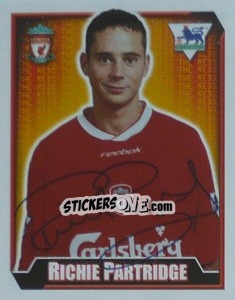 Sticker Richie Partridge - Premier League Inglese 2002-2003 n. 322 - Merlin
