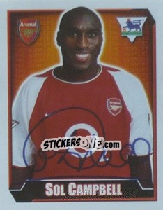 Figurina Sol Campbell - Premier League Inglese 2002-2003 - Merlin