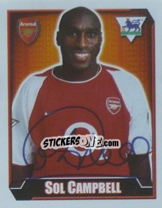 Sticker Sol Campbell - Premier League Inglese 2002-2003 n. 9 - Merlin