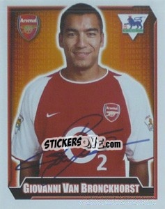 Sticker Giovanni Van Bronckhorst - Premier League Inglese 2002-2003 n. 23 - Merlin