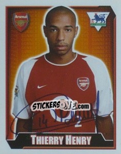 Sticker Thierry Henry - Premier League Inglese 2002-2003 n. 27 - Merlin