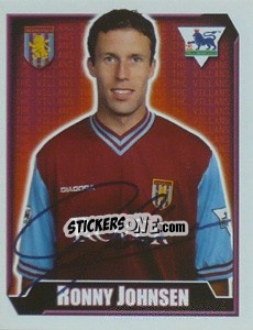 Cromo Ronny Johnsen - Premier League Inglese 2002-2003 - Merlin