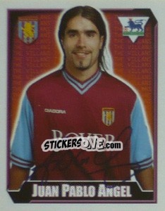 Sticker Juan Pablo Angel - Premier League Inglese 2002-2003 n. 54 - Merlin