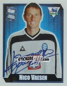 Cromo Nico Vaesen - Premier League Inglese 2002-2003 - Merlin