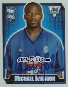 Sticker Michael Johnson - Premier League Inglese 2002-2003 n. 67 - Merlin