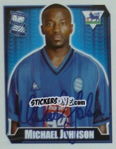 Figurina Michael Johnson - Premier League Inglese 2002-2003 - Merlin