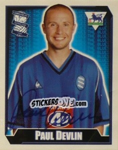 Figurina Paul Devlin - Premier League Inglese 2002-2003 - Merlin