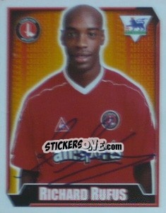 Sticker Richard Rufus - Premier League Inglese 2002-2003 n. 156 - Merlin