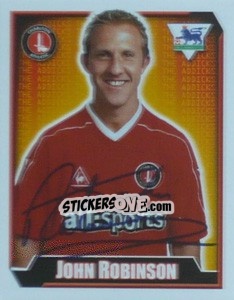 Figurina John Robinson - Premier League Inglese 2002-2003 - Merlin