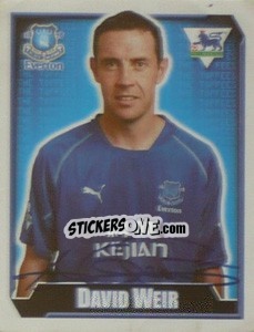 Sticker David Weir - Premier League Inglese 2002-2003 - Merlin