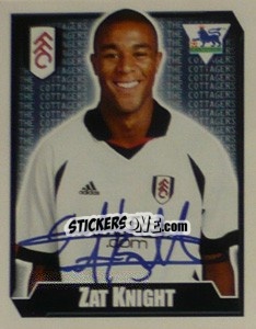 Sticker Zat Knight - Premier League Inglese 2002-2003 - Merlin