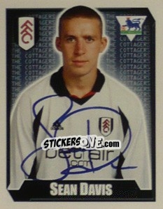 Figurina Sean Davis - Premier League Inglese 2002-2003 - Merlin