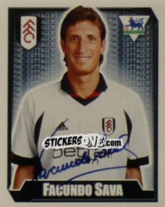 Cromo Facundo Sava - Premier League Inglese 2002-2003 - Merlin
