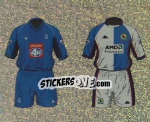 Sticker Home Kit Birmingham City/Blackburn Rovers (a/b) - Premier League Inglese 2002-2003 - Merlin