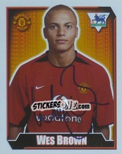 Sticker Wes Brown - Premier League Inglese 2002-2003 n. 363 - Merlin