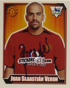 Sticker Juan Sebastian Veron - Premier League Inglese 2002-2003 n. 378 - Merlin
